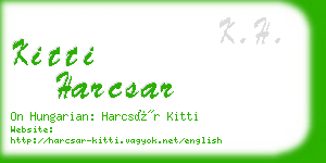 kitti harcsar business card